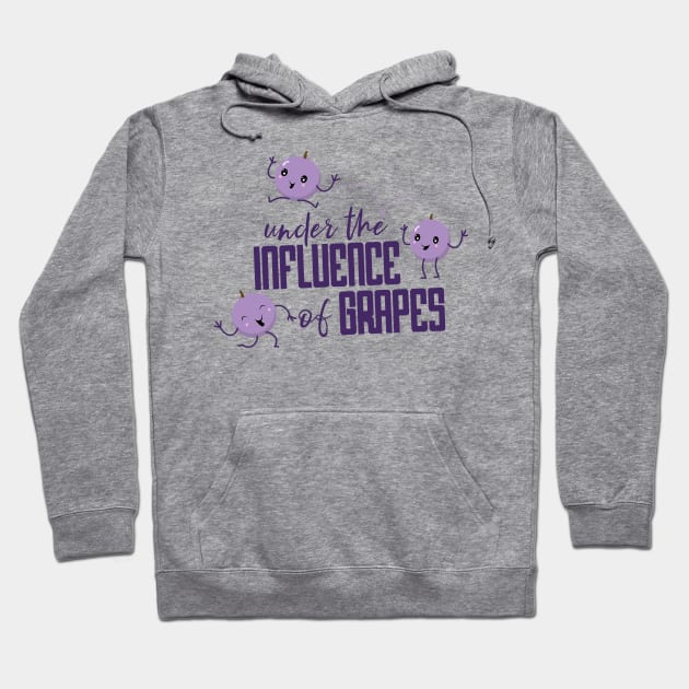 Under the Influence of Grapes Hoodie by Jitterfly